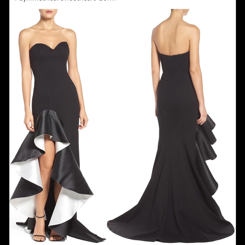 Jovani Asymmetrical Sweetheart Gown